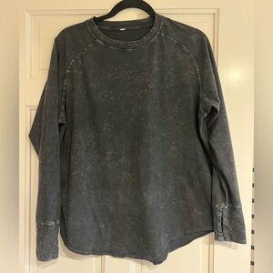 Zella Acid Wash Long Sleeve Tunic Tee